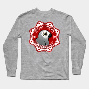 This Girl Loves Her African Grey Long Sleeve T-Shirt